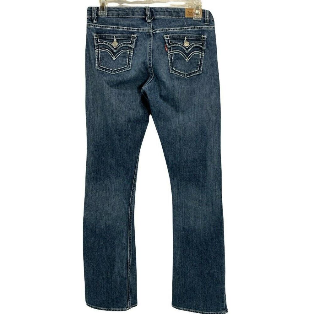 Levi's Girls Youth Jeans 16 REG Denim Stretch Flapped Pockets Adjustable Waist